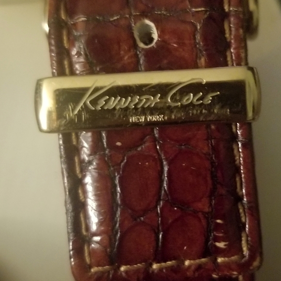 NWT, Kenneth Cole New York Men's Gold-Tone Brown Leather Watch - Picture 3 of 12